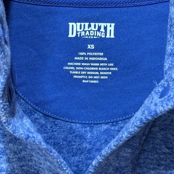 Duluth Trading Co Blue Quarter-Snap Pullover Women’s XS - Picture 3 of 5